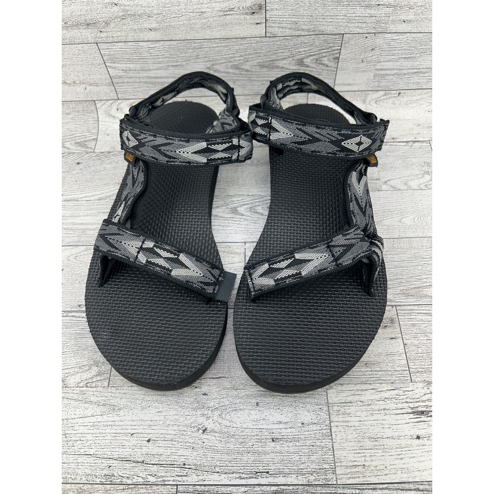 Teva Original Universal‎ Sandals Black Geometric Strap Sport Outdoor Size 7